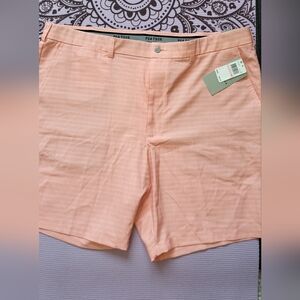 PGA Tour Peach Flat Front Men Shorts